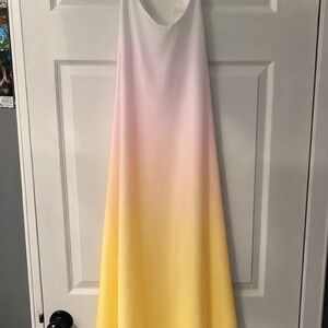 Gradient Maxi Dress in Pink and Yellow